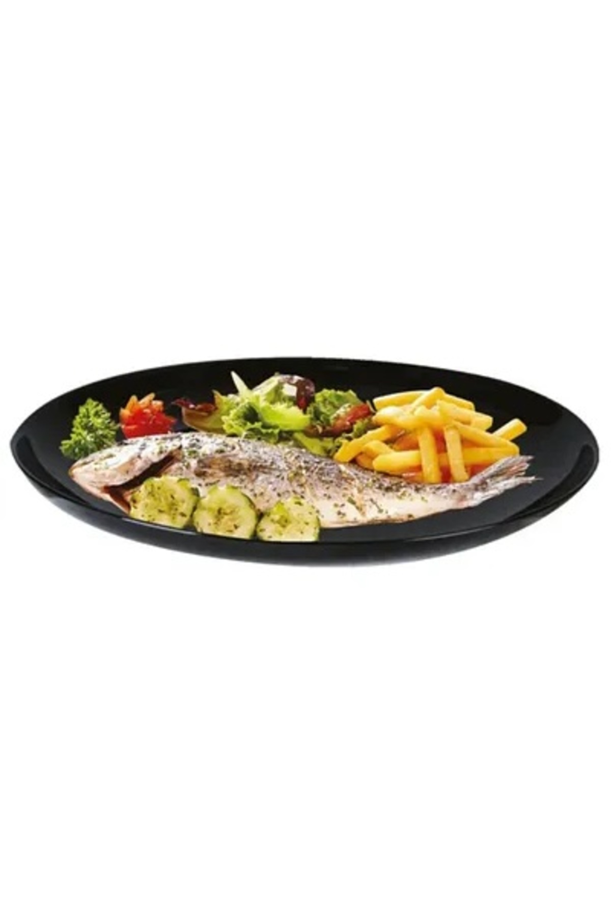 1_org_zoom-200.jpg Luminarc Diwali Noir Oval Dish 33x25 Cm Servis Tabak - Görsel 1