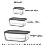 CUBE Saklama Kabı Seti 1170cc-405cc-270cc CUB-238/235/225 (3 RENK)