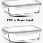 FRESCO BEYAZ KAPAKLI Kilitli Saklama Kabı Seti 2 adet 1900cc (FRS-259)