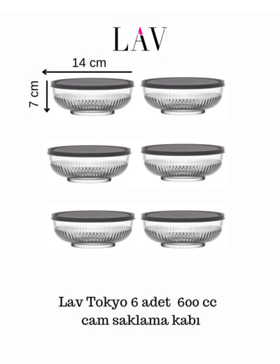 Tokyo 6 Adet 600 Cc Saklama Kabı