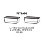 CUBE Kahvaltılık Saklama Kabı Seti 2 adet 1170cc (CUB-238)