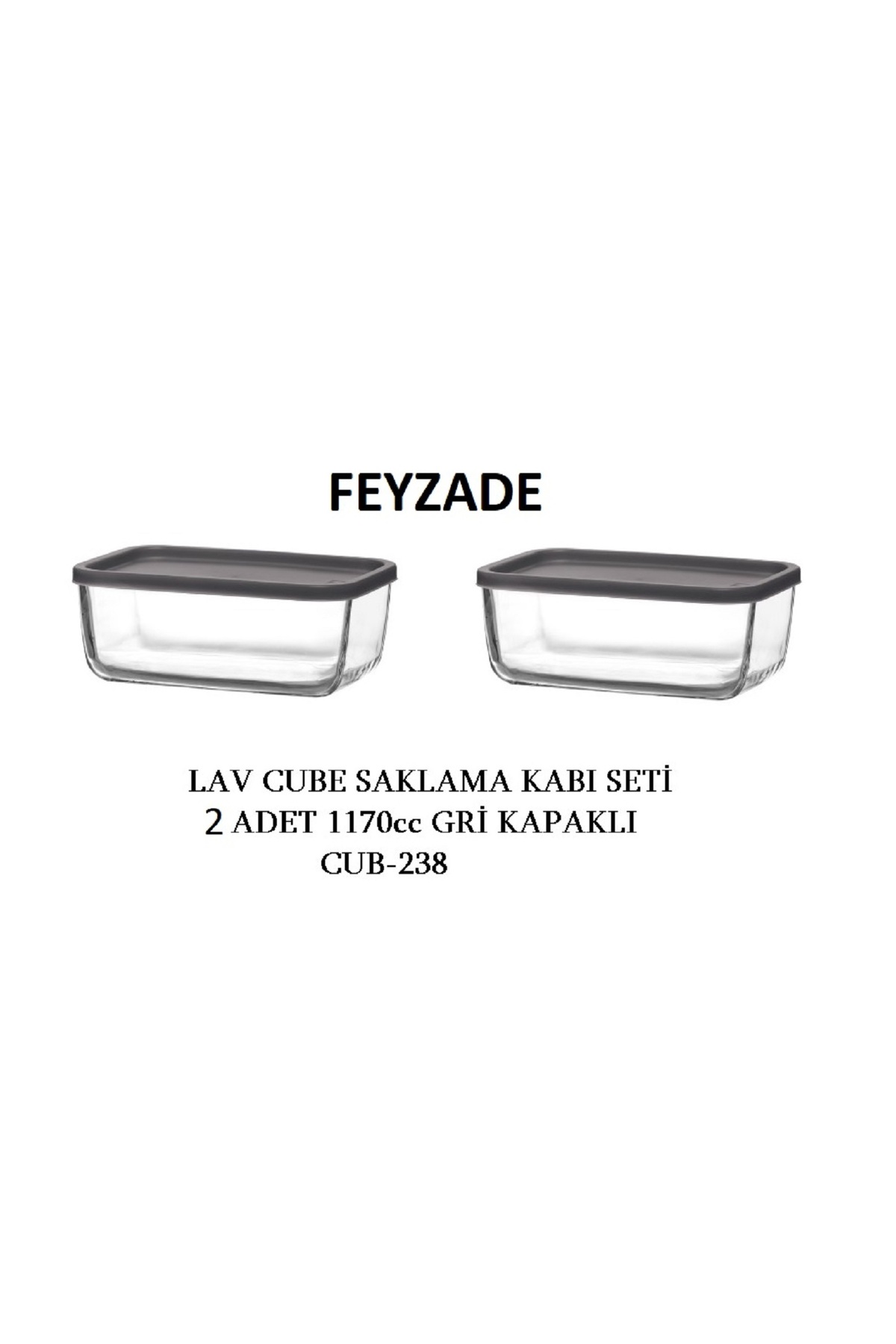 1_org_zoom-438.jpg CUBE Kahvaltılık Saklama Kabı Seti 2 adet 1170cc (CUB-238) - Görsel 1