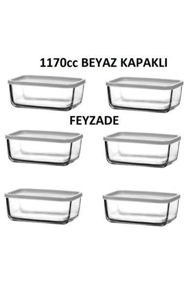 CUBE Kahvaltılık Saklama Kabı 6 adet 1170cc (CUB-238)