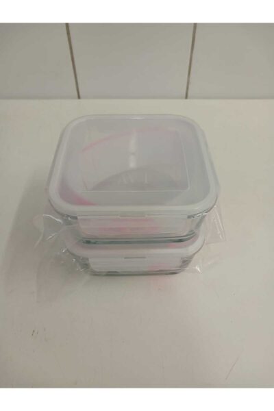 Fresco Cam Kilitli Saklama Kabı 2’li Set 1150cc KARE (FRS-249)