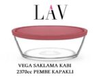 Vega Saklama Kabı 1 Adet 2370cc Pembe Kapaklı