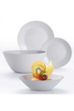 Luminarc Carine Zelie Beyaz 24 Parça 6 Kişilik Yemek Takımı 25cm-20cm-19cm-16cm