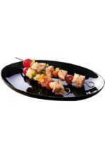 Luminarc Diwali Friends Time Siyah 6'lı Oval Kayık 33 Cm.yemek & Servis & Barbekü Tabağı. - Görsel 2