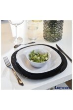 Luminarc Carine Siyah Beyaz 6 Parça 2 Kişilik Yemek Takımı