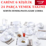 Luminarc Carine Temperli Beyaz 24 Parça Yemek Takımı SERVİS-YEMEK-PASTA- ÇORBA 27-21-19-14cm